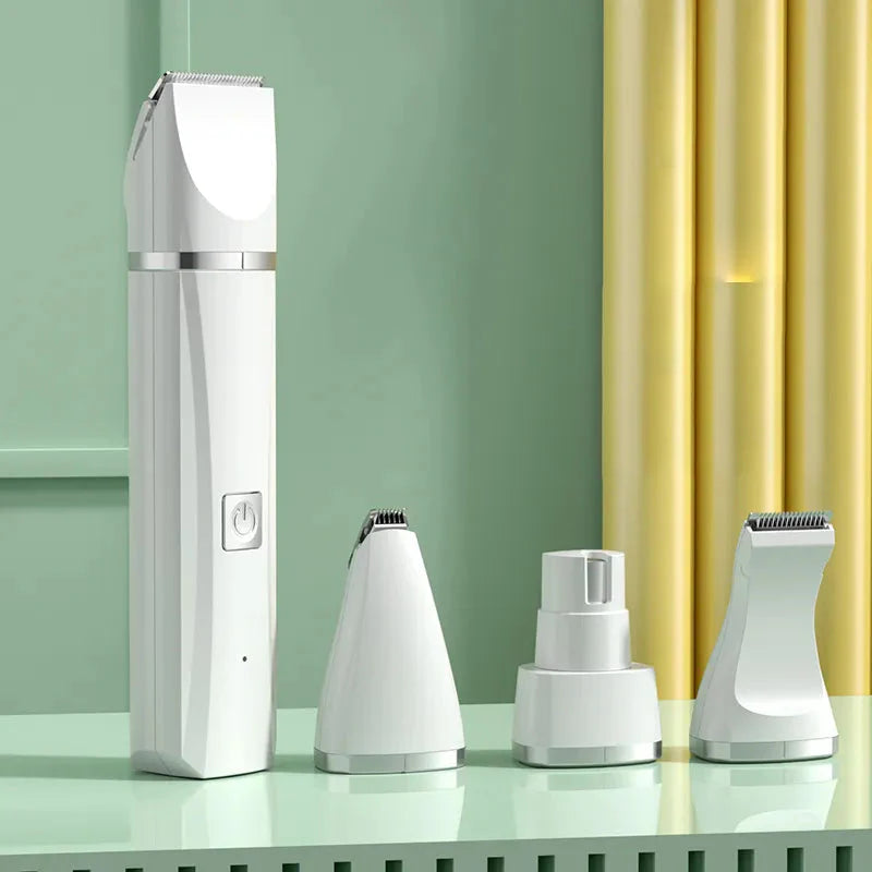 Electric 4-in-1 Pet Grooming Kit - Hair Trimmer, Clippers, and Nail Grinder for Cats and Dogs