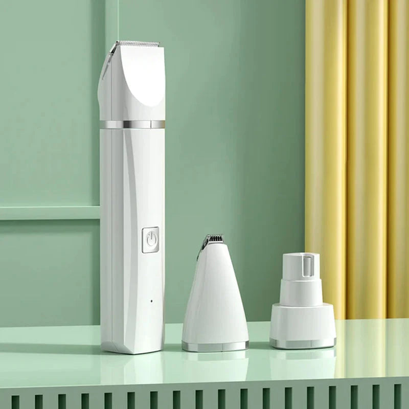 Electric 4-in-1 Pet Grooming Kit - Hair Trimmer, Clippers, and Nail Grinder for Cats and Dogs