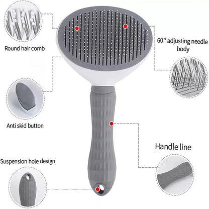 Cat & Dog Brush, Pet Grooming Slicker for Self Cleaning