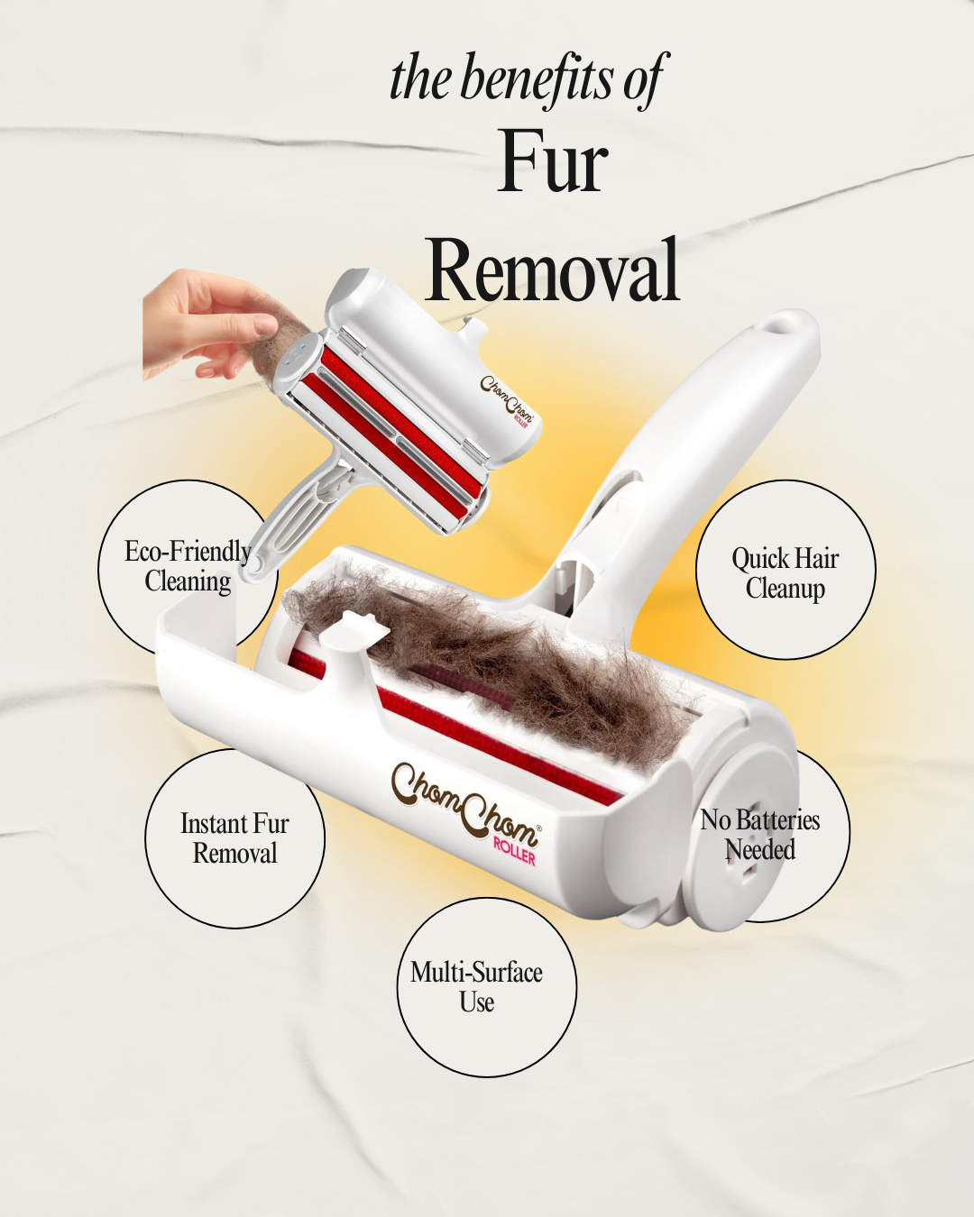 🐾 ChomChom Pet Hair Remover Roller – The Ultimate Fur-Fighting Tool!