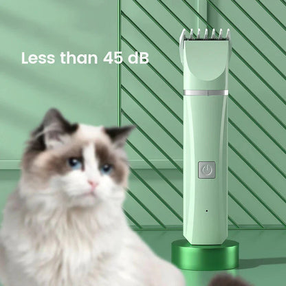 Electric 4-in-1 Pet Grooming Kit - Hair Trimmer, Clippers, and Nail Grinder for Cats and Dogs