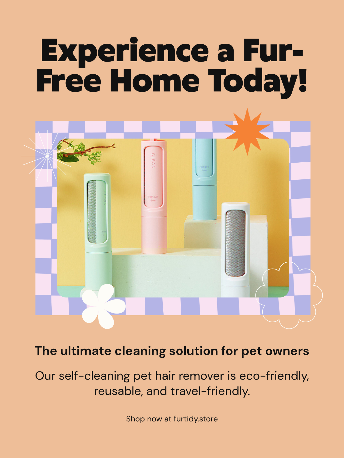 🐾 2-in-1 Reusable Pet Hair Remover – The Smart Way to a Fur-Free Home!